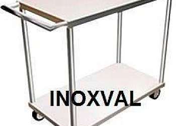 Carrinho em aço inox para laboratório Carrinho em aço inox para laboratório